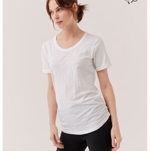 Pact White Easy Scoop Neck Tunic NWOT Size Large